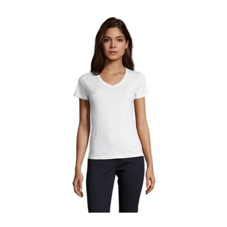 SOL'S - TEE-SHIRT FEMME COL ROND - IMPERIAL WOMEN - BLANC