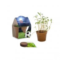 KIT JARDIN ECOLO - POT BIODÉGRADABLE PAILLE DE RIZ PUBLICITAIRE