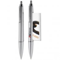 ORNELLA - STYLO BILLE BANNIÈRE ARGENT PERSONNALISABLE