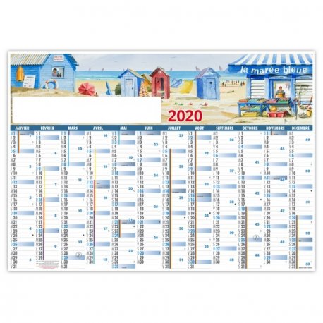 PLANNING ATLANTIQUE - XXL CC - AVEC PELLICULAGE EFFACABLE - MARQUAGE QUADRI PERSONNALISABLE