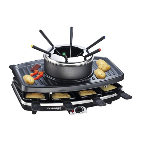 Timea - 3 en 1 : RACLETTE - FONDUE - GRILL personnalisable - LE cadeau CE