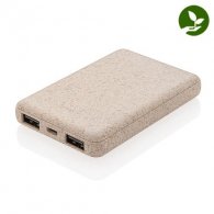 Ecosy - Batterie de poche 5000 mAh en fibre de paille publicitaire