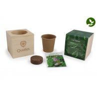Lothaire - Cube bois graines personnalisable - LE cadeau CE