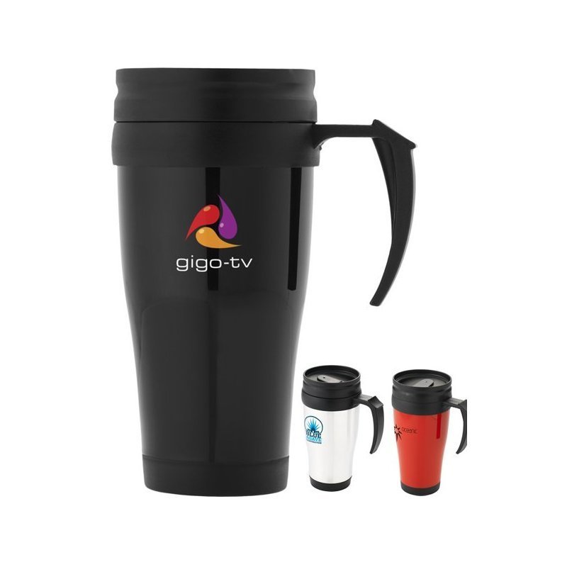 Mug isotherme 400ml gris noir