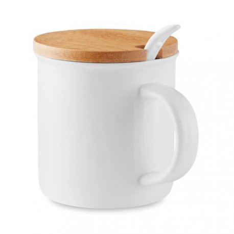 Iseult - 380ml- Mug porcelaine avec cuillère personnalisable - LE cadeau CE