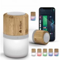 Valence - 3W - Enceinte bambou et LED personnalisable