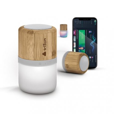 Valence - 3W - Enceinte bambou et LED personnalisable - LE cadeau CE