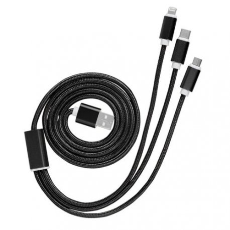 Amarine - Câble USB 3 en 1 personnalisable - LE cadeau CE