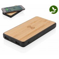 Bonnie - 8000 mAh -  Batterie extrerne induction 5W en bambou publicitaire