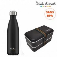 Little Marcel - Duo lunch box et gourde personnalisable