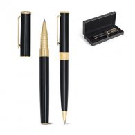 Aura - Parure roller et stylo bille en métal personnalisable