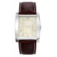 Montre "Signature" homme - écran champagne - bracelet marron